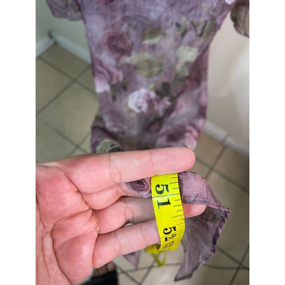 midnight velvet Vintage Floral Jacket  Long Pink Cottagecore Rose size 16 - Picture 7 of 11